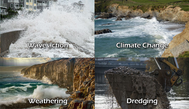 Causes of coastal erosion