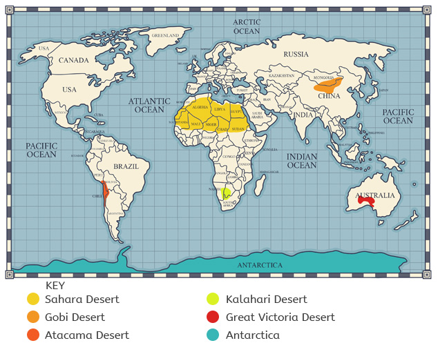 Famous deserts around the world