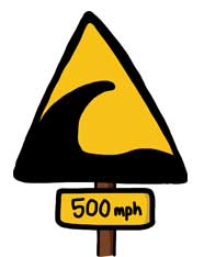 Tsunami warning sign