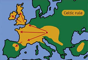 Celtic rule across Europe