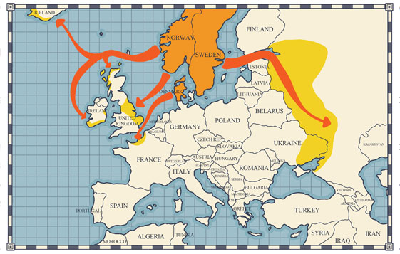 Viking Routes into Europe