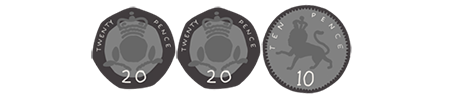 50p in mixed change