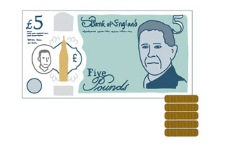 Value of £5