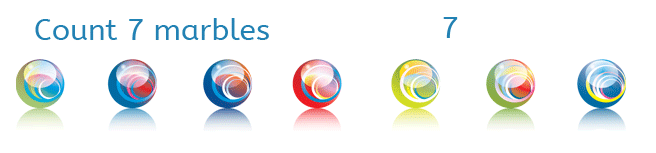 Taking away with marbles