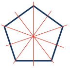 Pentagon lines of symmetry