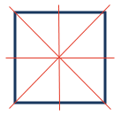 Square lines of symmetry