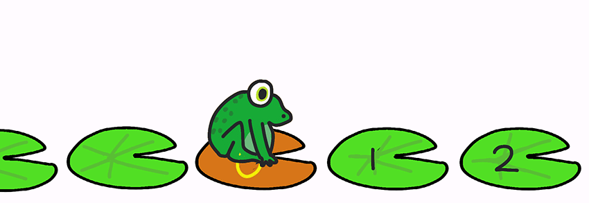 Frog leaping in steps of 2