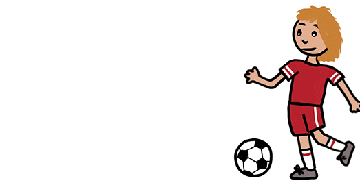 Footballer kicking a football and it stopping