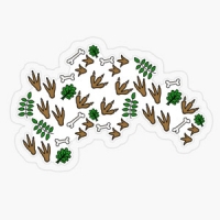 Dinosaur Footprints Sticker Dinosaur Footprints Sticker